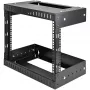 StarTech.com rack de red de montaje en pared 8U 19 pulgadas – profundidad ajustable 12–20 pulgadas rack de servidor de 2 postes open frame para equipos AV/datos/IT/comunicaciones/ordenadores/conmutador con tuercas de jaula y tornillos