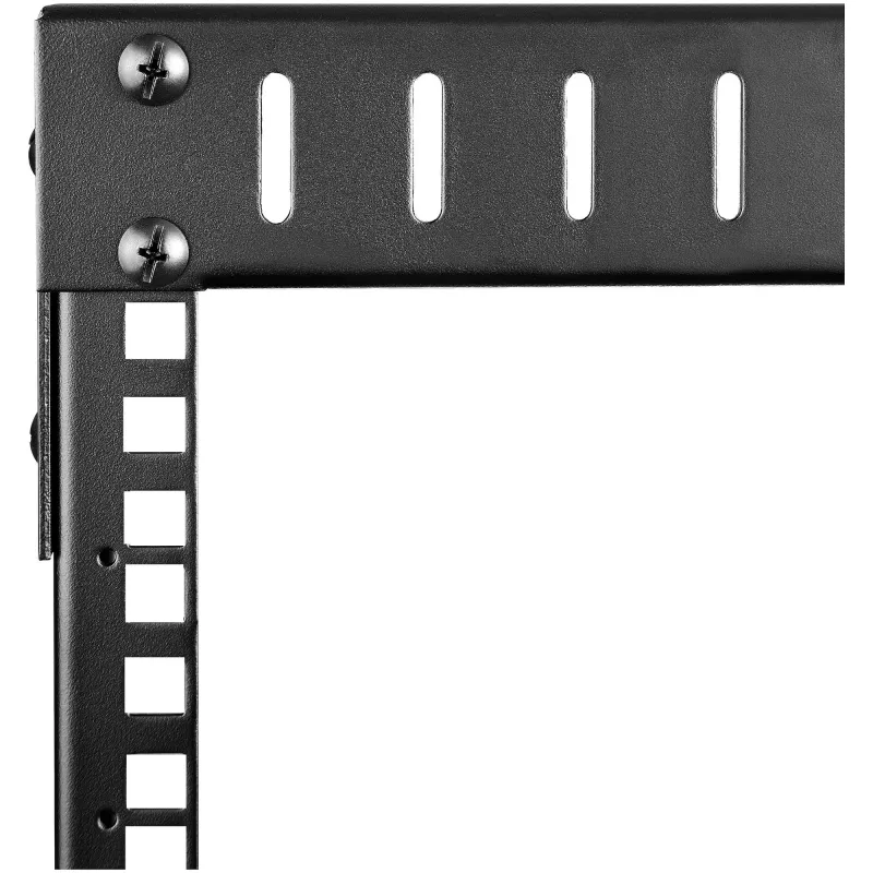 StarTech.com rack de red de montaje en pared 8U 19 pulgadas – profundidad ajustable 12–20 pulgadas rack de servidor de 2 postes open frame para equipos AV/datos/IT/comunicaciones/ordenadores/conmutador con tuercas de jaula y tornillos