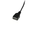 StarTech.com cable Mini USB 2.0 de 1 ft - USB A a Mini B H/M, 0,3 m, USB A, Mini-USB B, conector macho/hembra, 0,48 Gbit/s, negro