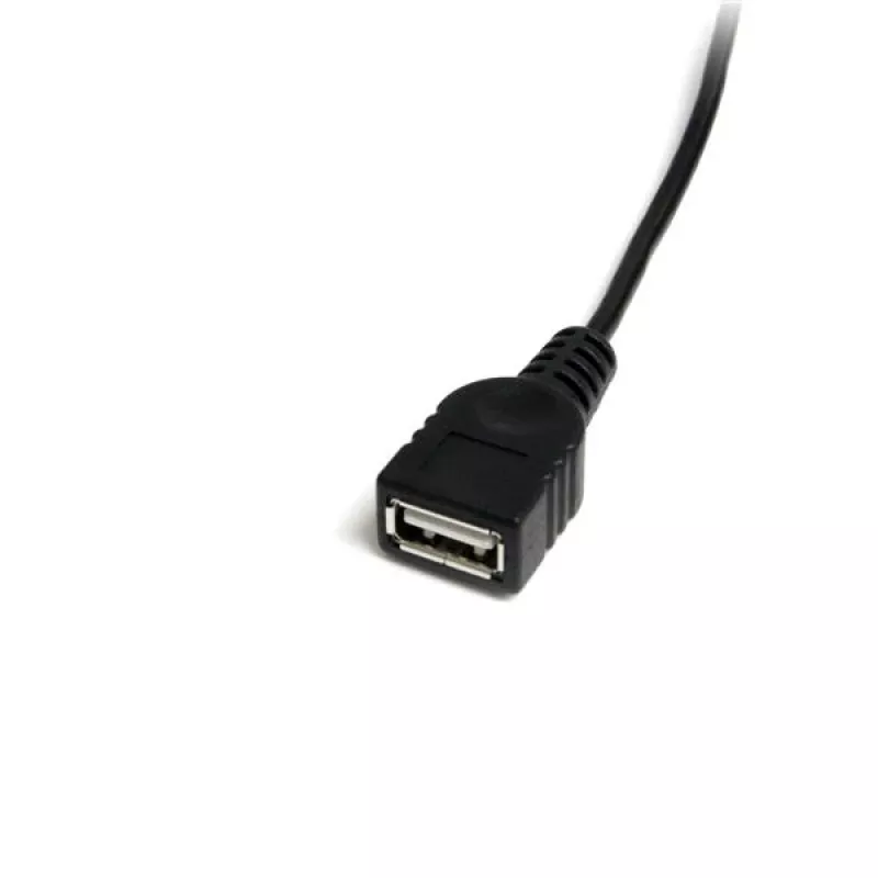 StarTech.com cable Mini USB 2.0 de 1 ft - USB A a Mini B H/M, 0,3 m, USB A, Mini-USB B, conector macho/hembra, 0,48 Gbit/s, negro