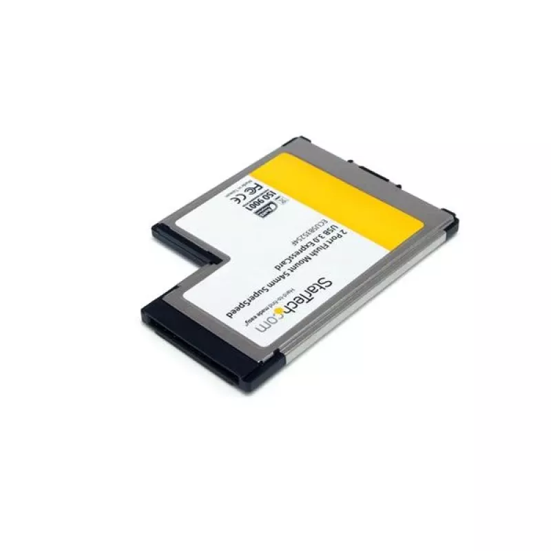 StarTech.com adaptador de tarjeta ExpressCard 54mm SuperSpeed USB 3.0 de 2 puertos de montaje enrasado con soporte UASP