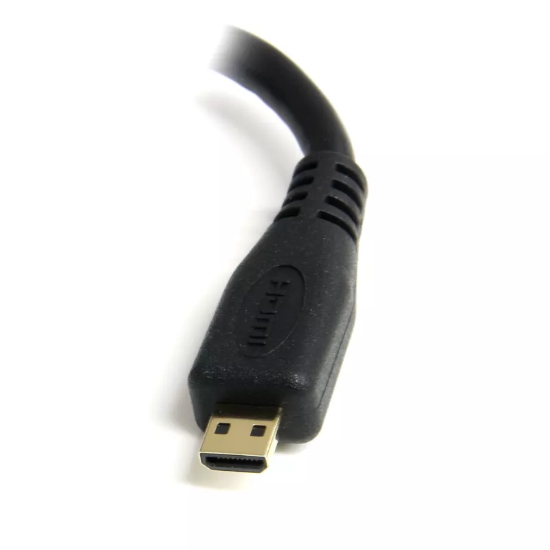 StarTech.com adaptador Micro HDMI a HDMI - vídeo 4K 30Hz - dongle adaptador/cable convertidor robusto de alta velocidad Micro HDMI Type-D a HDMI 1.4 - monitores, televisores y pantallas Ultra HD HDMI - H/H