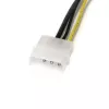 StarTech.com adaptador de alimentación LP4 a PCI Express de 8 pines para tarjeta gráfica de 15 cm