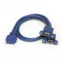 StarTech.com cable USB 3.0 de montaje en panel de 2 puertos - cable USB A a cabecera de placa base H/H