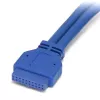 StarTech.com cable USB 3.0 de montaje en panel de 2 puertos - cable USB A a cabecera de placa base H/H