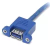 StarTech.com cable USB 3.0 de montaje en panel de 2 puertos - cable USB A a cabecera de placa base H/H