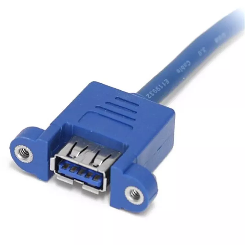 StarTech.com cable USB 3.0 de montaje en panel de 2 puertos - cable USB A a cabecera de placa base H/H