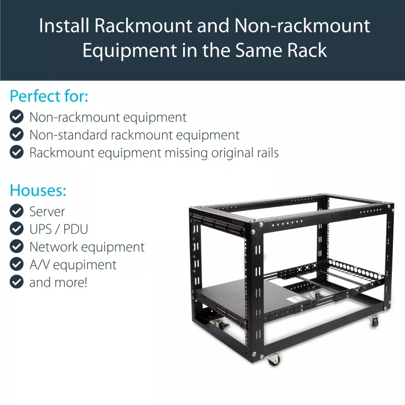 StarTech.com guías universales para rack de servidor 1U, guías de montaje de profundidad ajustable para servidor, guías de montaje para rack de 19 pulgadas