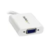 StarTech.com Adaptador Mini DisplayPort a VGA - Convertidor activo Mini DP a VGA - Vídeo 1080p - Mac/PC con mDP o Thunderbolt 1/2 a monitor/proyector/pantalla VGA - Dongle mDP 1.2 a VGA - blanco