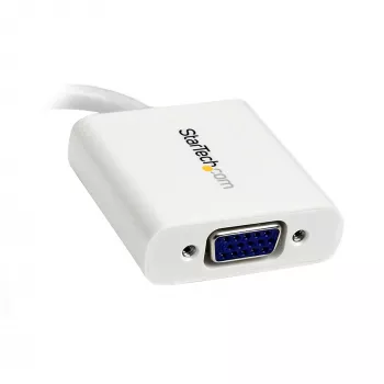 StarTech.com Adaptador Mini DisplayPort a VGA - Convertidor activo Mini DP a VGA - Vídeo 1080p - Mac/PC con mDP o Thunderbolt 1/2 a monitor/proyector/pantalla VGA - Dongle mDP 1.2 a VGA - blanco