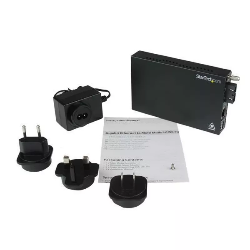 StarTech.com Convertidor de medios de fibra óptica multimodo Gigabit Ethernet SC 550m - 1000 Mbit/s