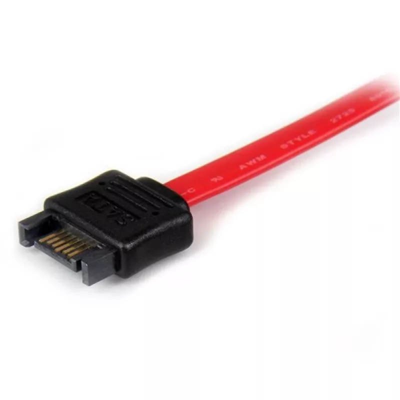 StarTech.com Cable de extensión SATA de 0,3 m, 0,3 m, SATA III, SATA de 7 pines, SATA de 7 pines, macho/hembra, negro, rojo