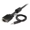 StarTech.com Cable coaxial de monitor VGA de alta resolución con audio HD15 M/M de 2m