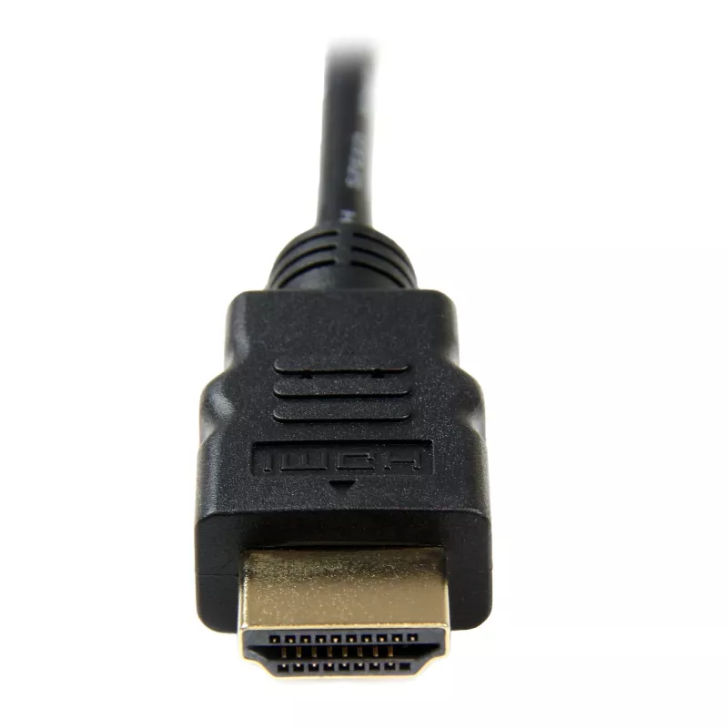 StarTech.com Cable Micro HDMI a HDMI con Ethernet de 1m - Vídeo 4K 30Hz - Cable adaptador/convertidor Micro HDMI Type-D a HDMI 1.4 High Speed resistente - Monitores/televisores/pantallas HDMI UHD - M/M