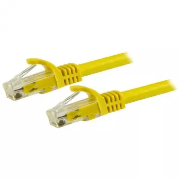 StarTech.com Cable Ethernet CAT6 de 15m – Cable Ethernet Gigabit CAT 6 amarillo – Cable de red/parcheo RJ45 UTP 250 MHz 100W PoE, sin pestaña con alivio de tensión, probado individualmente