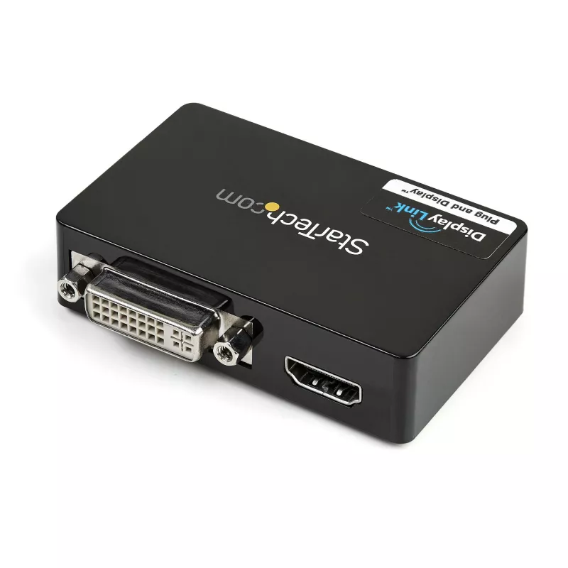 StarTech.com Adaptador USB 3.0 a HDMI / DVI - 2048 x 1152, 3.2 Gen 1 (3.1 Gen 1), USB Type-B, salida DVI, salida HDMI, 2048 x 1152 píxeles