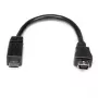 StarTech.com Cable adaptador Micro-USB a Mini-USB de 15 cm M/H, 0,15 m, Mini-USB B, Micro-USB A, macho/hembra, negro