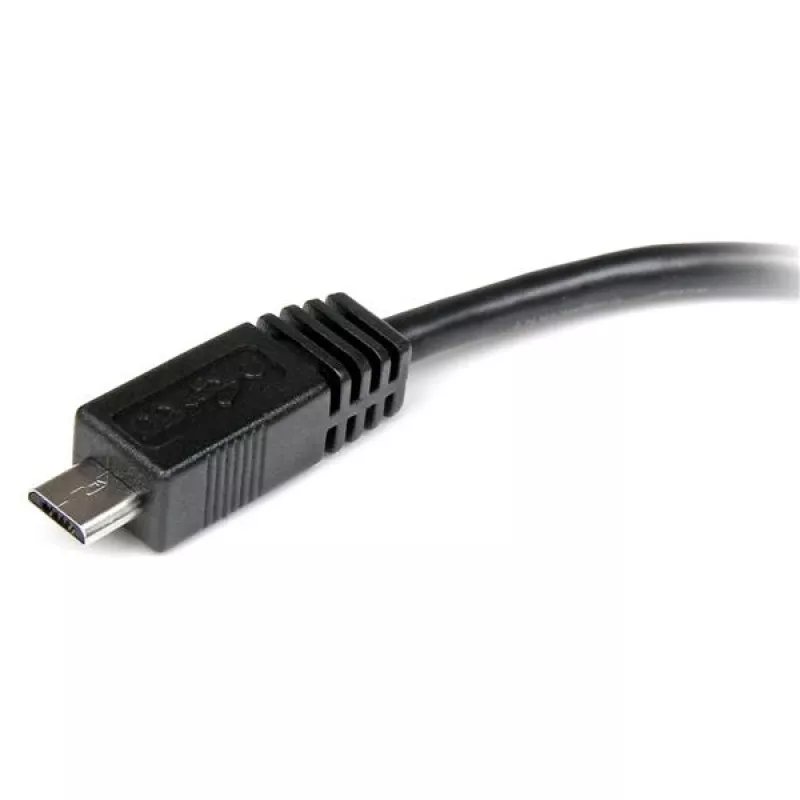 StarTech.com Cable adaptador Micro-USB a Mini-USB de 15 cm M/H, 0,15 m, Mini-USB B, Micro-USB A, macho/hembra, negro