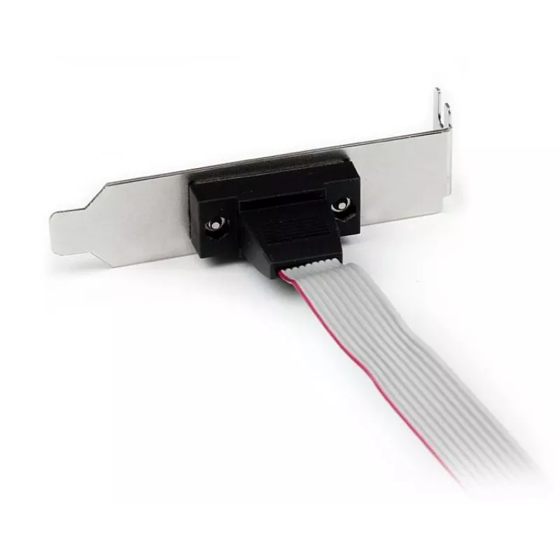 StarTech.com Placa de conexión serie DB9 de 1 puerto de 16 pulgadas a cabecera de 10 pines – Low Profile
