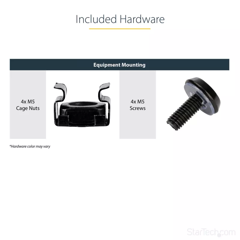 StarTech.com Bandeja de rack para servidor 2U – Bandeja de montaje en rack extensible universal para rack y armario de equipos de red de 19 pulgadas – Acero de alta resistencia – Capacidad de carga 22,6 kg – Bandeja de 22 pulgadas de profundidad, negro