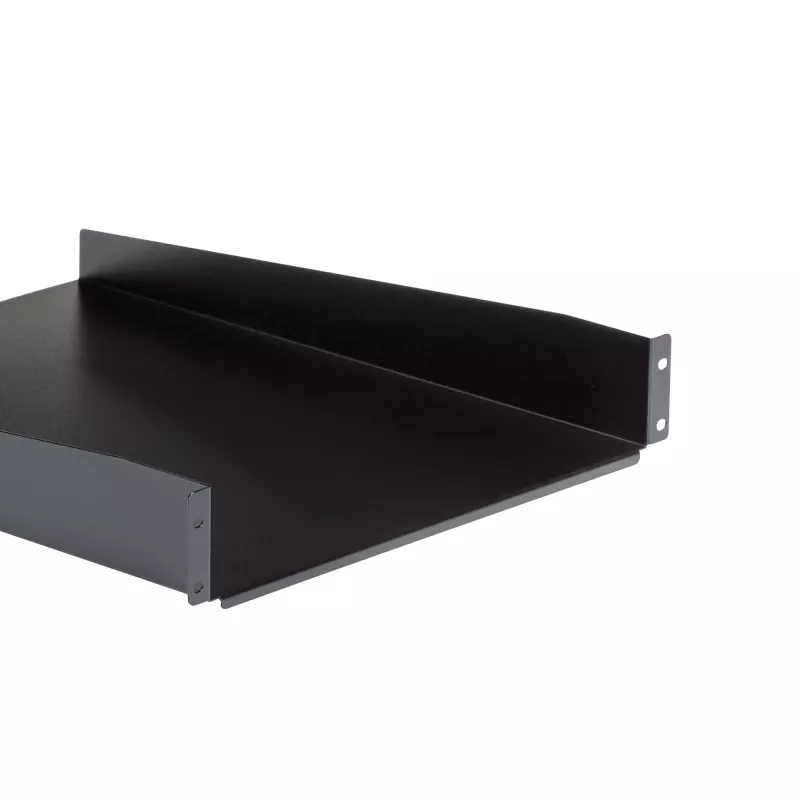 StarTech.com Bandeja de rack para servidor 2U – Bandeja de montaje en rack extensible universal para rack y armario de equipos de red de 19 pulgadas – Acero de alta resistencia – Capacidad de carga 22,6 kg – Bandeja de 22 pulgadas de profundidad, negro