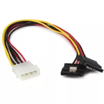 StarTech.com Adaptador divisor en Y de alimentación LP4 a 2x SATA con enganche de 30,5 cm – LP4 de 4 pines a doble SATA