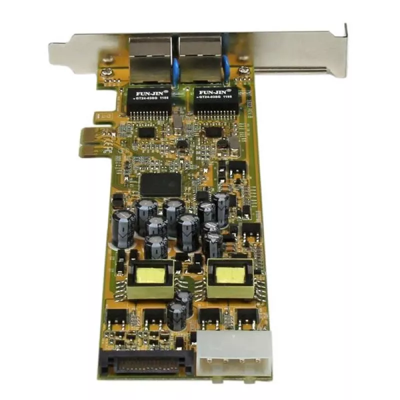 StarTech.com Tarjeta de red adaptadora Gigabit Ethernet PCI Express PCIe de doble puerto – PoE/PSE