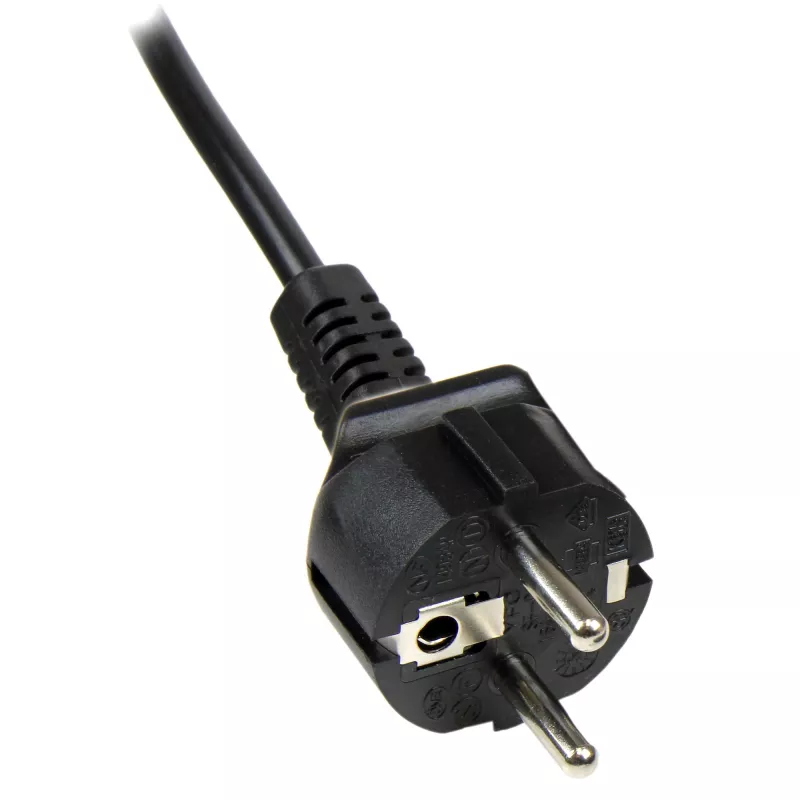 StarTech.com Cable de alimentación para portátil de 2m, EU Schuko a C5, 2,5 A 250 V, 18AWG, cable de repuesto para portátil/notebook, cable de fuente de alimentación, cable de cargador, cable de alimentación trébol/Mickey Mouse