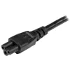 StarTech.com Cable de alimentación para portátil de 2m, EU Schuko a C5, 2,5 A 250 V, 18AWG, cable de repuesto para portátil/notebook, cable de fuente de alimentación, cable de cargador, cable de alimentación trébol/Mickey Mouse