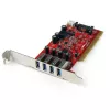 StarTech.com Tarjeta adaptadora PCI USB 3.0 de 4 puertos con conector de alimentación SATA/SP4