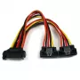 StarTech.com adaptador de cable divisor en Y de alimentación SATA con pestillo de 15 cm – conector macho/hembra