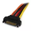 StarTech.com adaptador de cable divisor en Y de alimentación SATA con pestillo de 15 cm – conector macho/hembra