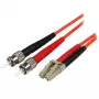 StarTech.com cable de fibra óptica de 1 m – multimodo dúplex 50/125 – cable jumper de fibra LSZH – LC/ST