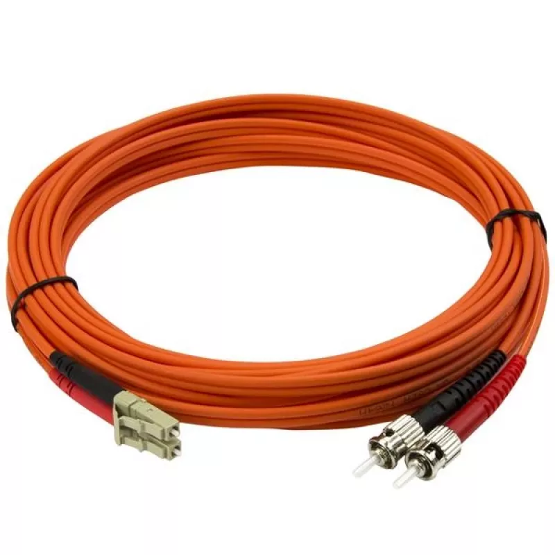 StarTech.com cable de fibra óptica de 5 m – multimodo dúplex 50/125 – cable jumper de fibra LSZH – LC/ST