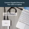 StarTech.com adaptador de red USB 3.0 a Gigabit Ethernet NIC con hub de 3 puertos – blanco