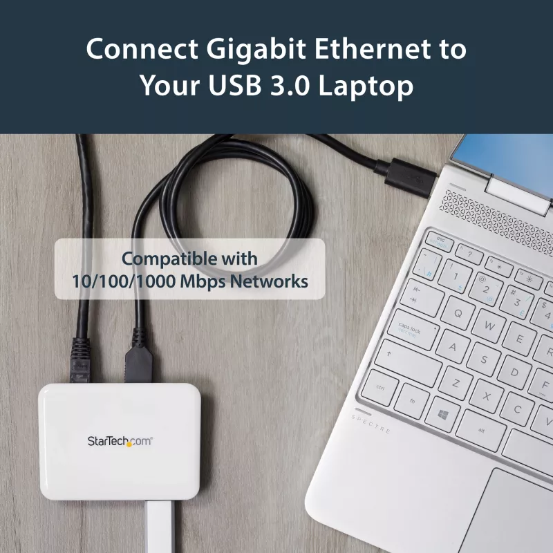 StarTech.com adaptador de red USB 3.0 a Gigabit Ethernet NIC con hub de 3 puertos – blanco