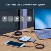 StarTech.com adaptador de red USB 3.0 a Gigabit Ethernet NIC con hub de 3 puertos – blanco