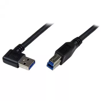 StarTech.com cable SuperSpeed USB 3.0 de 1 m negro – A a B en ángulo recto – M/M