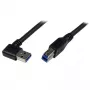 StarTech.com cable SuperSpeed USB 3.0 de 1 m negro – A a B en ángulo recto – M/M