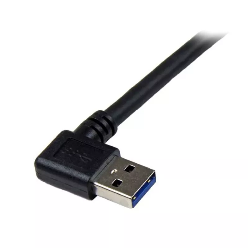 StarTech.com cable SuperSpeed USB 3.0 de 1 m negro – A a B en ángulo recto – M/M
