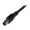 StarTech.com cable SuperSpeed USB 3.0 de 1 m negro – A a B en ángulo recto – M/M