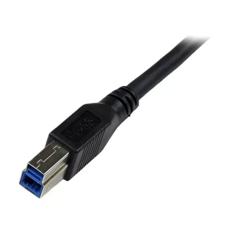 StarTech.com cable SuperSpeed USB 3.0 de 1 m negro – A a B en ángulo recto – M/M