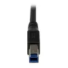 StarTech.com cable SuperSpeed USB 3.0 de 1 m negro – A a B en ángulo recto – M/M