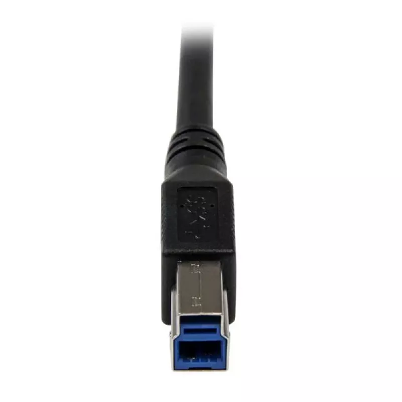 StarTech.com cable SuperSpeed USB 3.0 de 1 m negro – A a B en ángulo recto – M/M