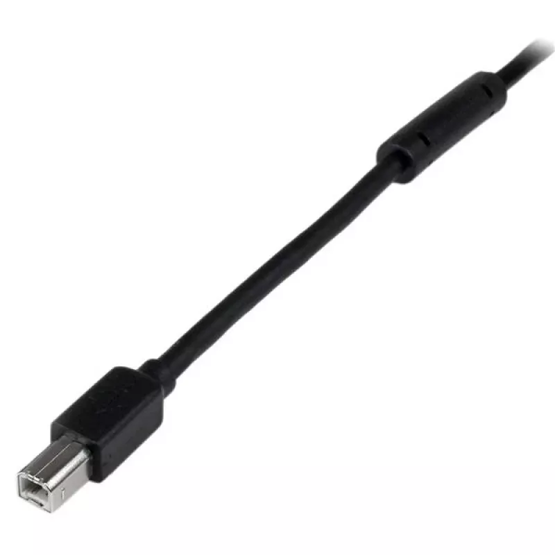 StarTech.com cable USB 2.0 A a B activo de 20 m, cable USB largo, cable USB para impresora, 1x USB A (M), 1x USB B (M), negro