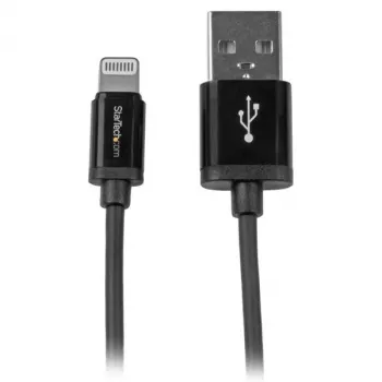 StarTech.com cable USB a Lightning de 1 m – cable de carga para iPhone/iPad/iPod – cable Lightning a USB de alta velocidad – certificado Apple MFi – negro