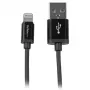 StarTech.com cable USB a Lightning de 1 m – cable de carga para iPhone/iPad/iPod – cable Lightning a USB de alta velocidad – certificado Apple MFi – negro