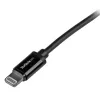 StarTech.com cable USB a Lightning de 1 m – cable de carga para iPhone/iPad/iPod – cable Lightning a USB de alta velocidad – certificado Apple MFi – negro