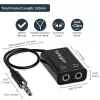 StarTech.com adaptador de cable divisor de auriculares mini jack delgado negro – conector macho de 3,5 mm a 2 conectores hembra de 3,5 mm