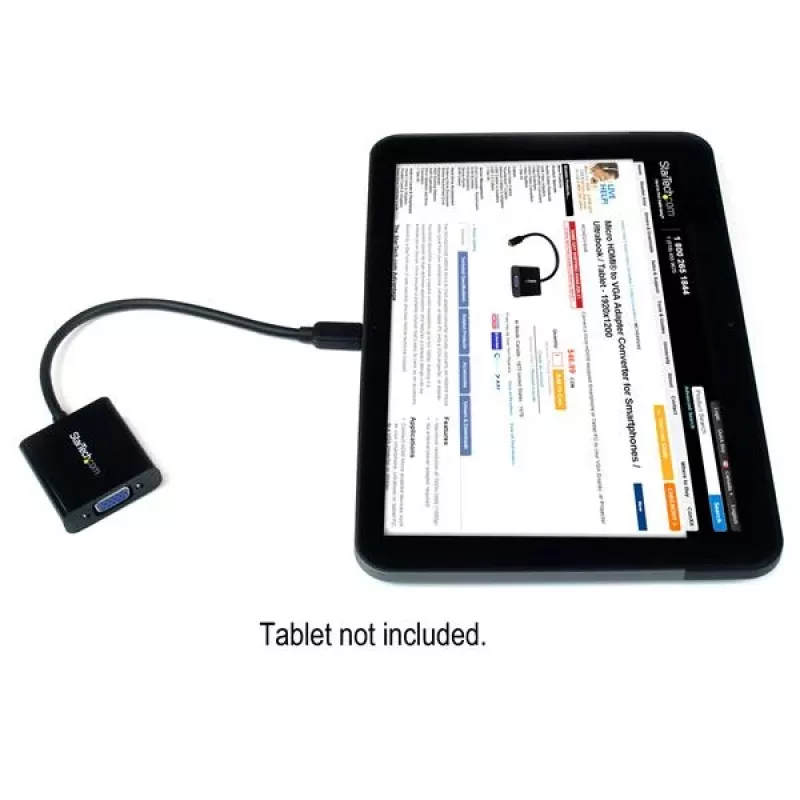 StarTech.com adaptador convertidor Micro HDMI a VGA para smartphones / ultrabooks / tablets – 1920x1080